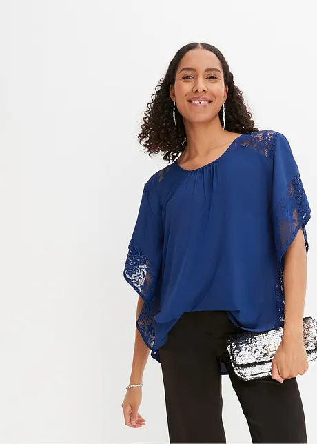 Blusa con pizzo, bonprix