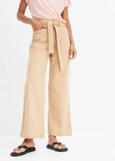 Pantaloni cropped con cinta comoda, bonprix