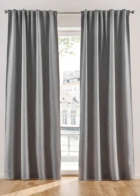 Tenda oscurante leggermente strutturata (pacco da 2), bonprix