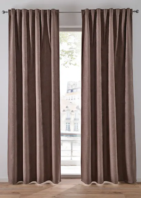 Tenda oscurante leggermente strutturata (pacco da 2), bonprix