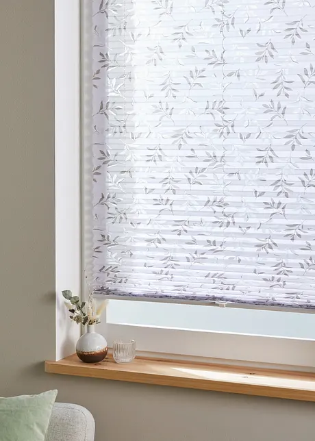 Tenda plissettata con foglie stampate, bpc living bonprix collection