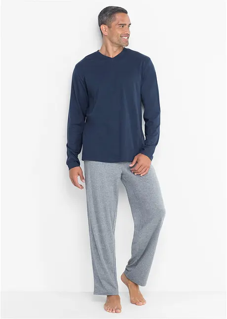 Pigiama in cotone a maniche lunghe, bonprix