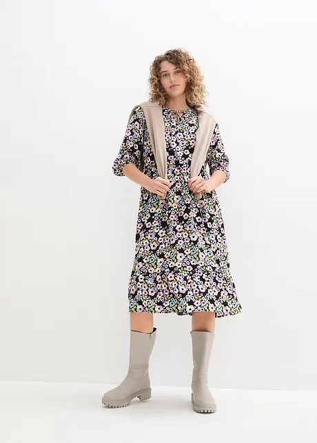 Abito midi in viscosa, bonprix