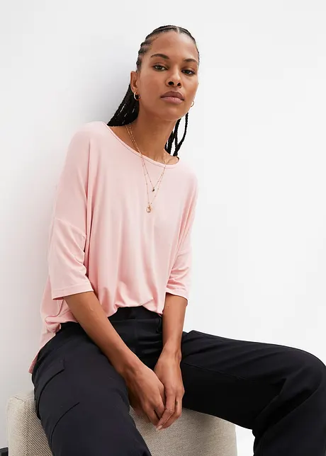 Maglia boxy in misto viscosa morbido, bonprix