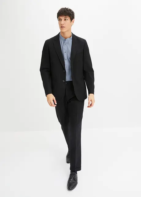 Completo in misto lino (2 pezzi) giacca e pantaloni, slim fit, bonprix