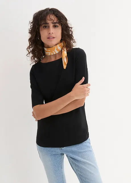 Maglia a mezze maniche con scollo a barca, bonprix