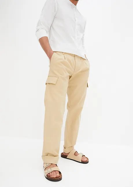 Pantaloni cargo in misto lino, straight, bpc selection