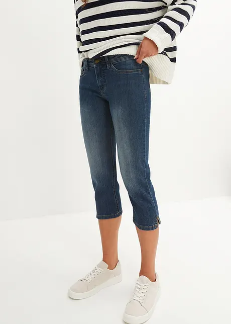 Jeans cropped slim fit, a vita media, bonprix