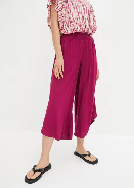 Pantaloni culotte al polpaccio con cinta comoda, bonprix