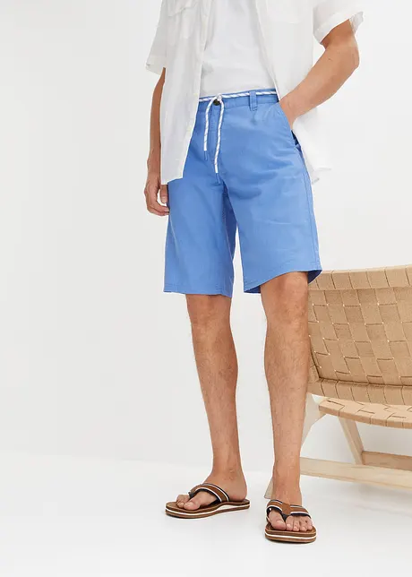 Bermuda chino in misto lino con laccetto, regular fit, bonprix