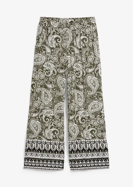 Pantaloni a palazzo in misto viscosa morbido, bonprix