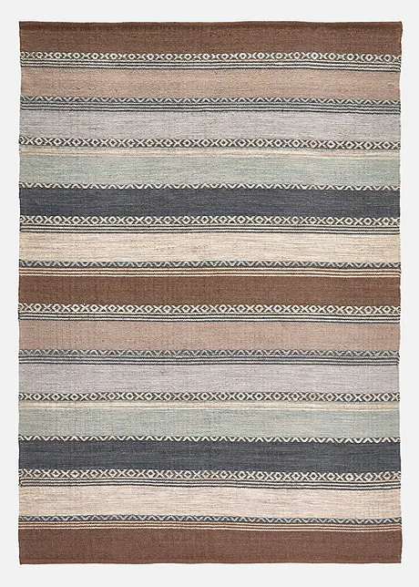 Tappeto kilim a righe in colori naturali delicati, bonprix