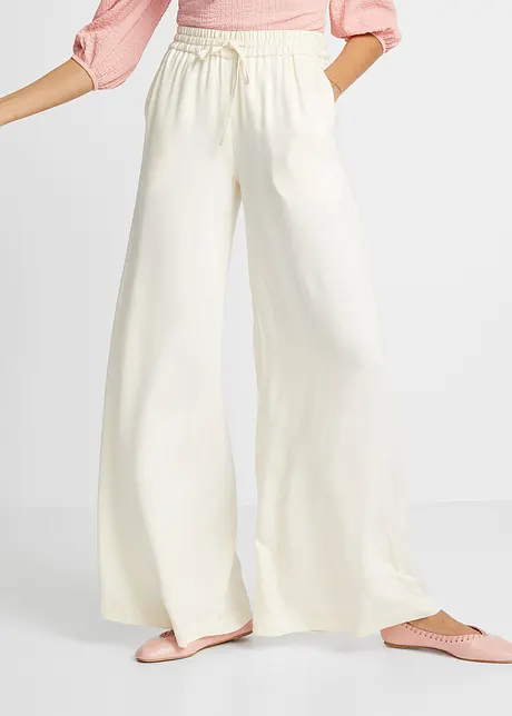 Pantaloni larghi in viscosa lucida leggera, bonprix