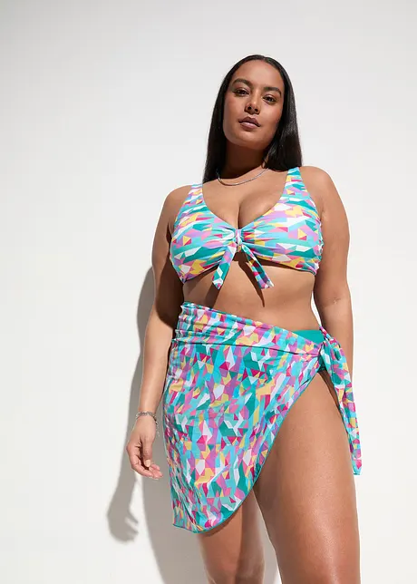 Bikini e pareo (set 3 pezzi), bonprix