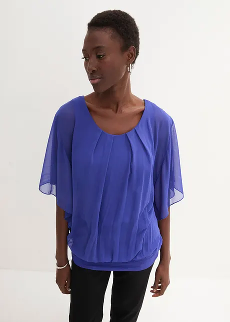 Blusa in chiffon con canotta, bonprix