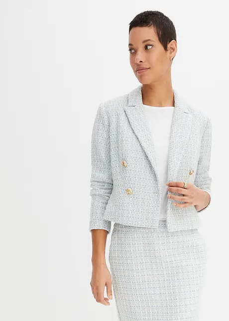 Blazer in bouclé con poliestere riciclato, BODYFLIRT