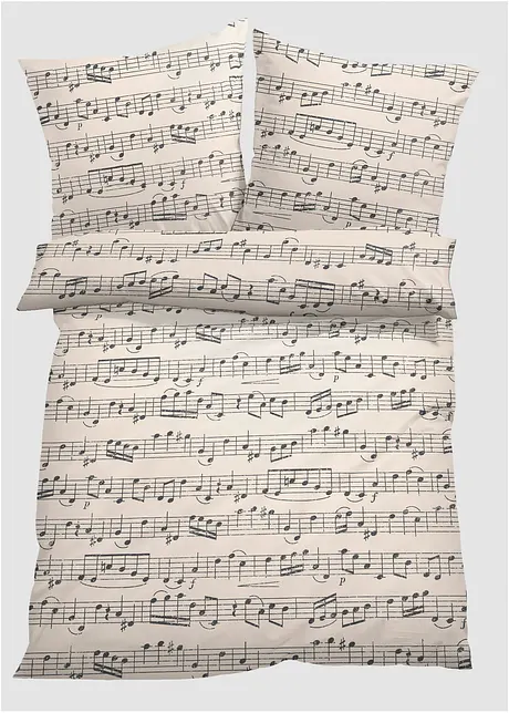 Biancheria da letto con note musicali, bonprix