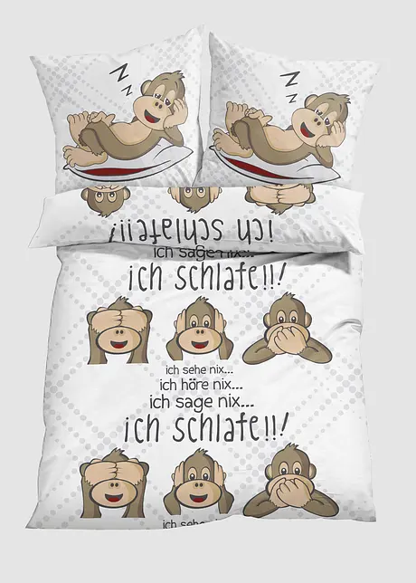 Biancheria da letto con scimmiette, bonprix