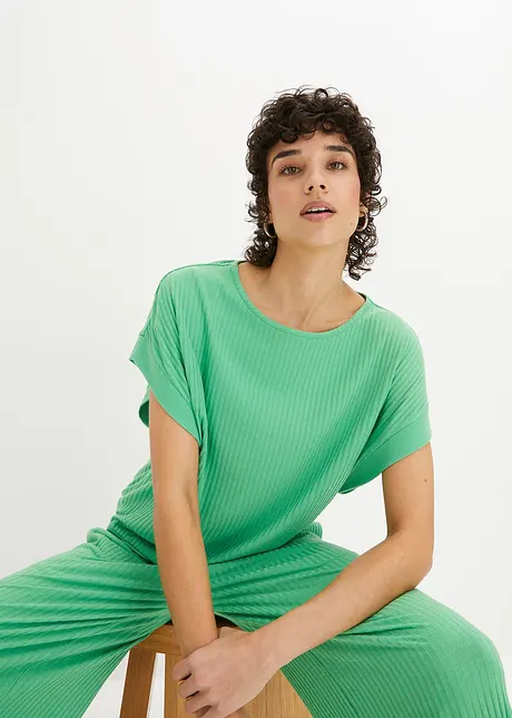 Maglia a coste con maniche a pipistrello, bonprix