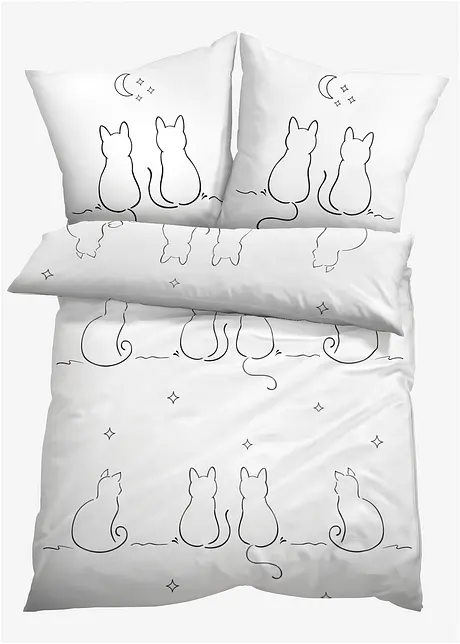 Biancheria da letto con gatti, bonprix