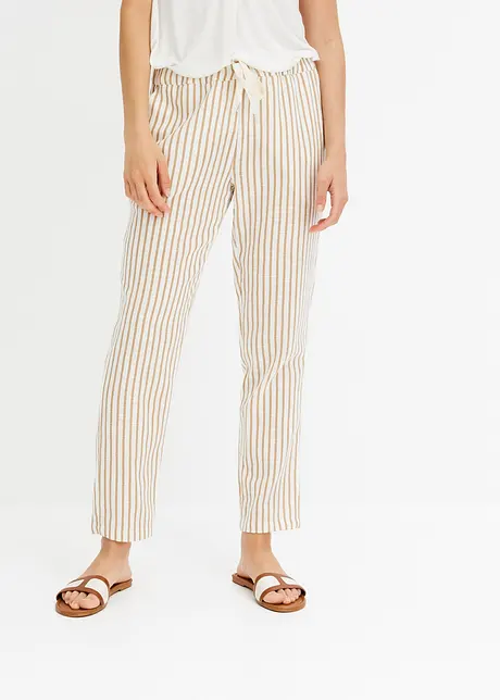 Pantaloni effetto lino, bonprix