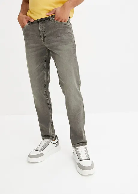 Jeans elasticizzati regular fit, tapered, bonprix