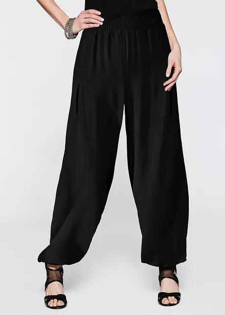 Pantaloni a palazzo in viscosa fluente, bonprix