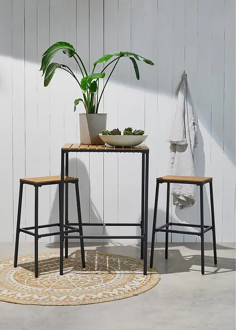 Tavolo e sgabelli da giardino (set giardino 3 pezzi), bpc living bonprix collection