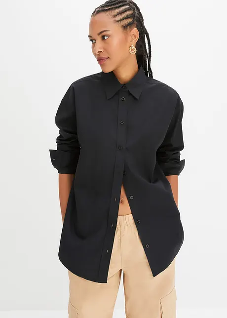 Camicia oversize con bottoni in puro cotone, bonprix