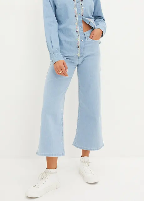 Jeans capri elasticizzati comfort (pacco da 2), bonprix
