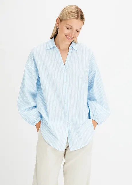 Camicia lunga oversize in puro cotone, bonprix