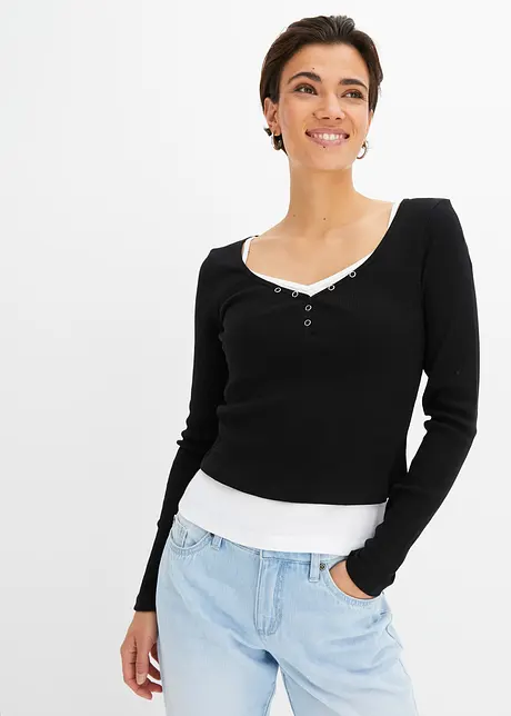 Top e maglia (set 2 pezzi), bonprix