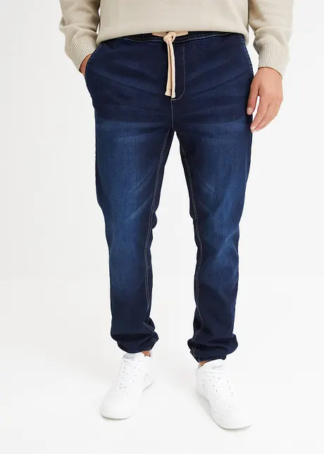 Jeans elasticizzati con elastico in vita regular fit, tapered, bonprix