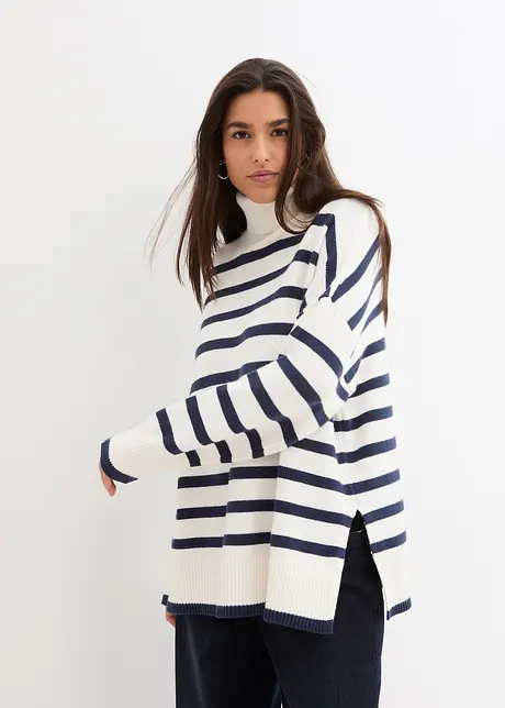 Maglione oversize con spacchi ai lati, bonprix