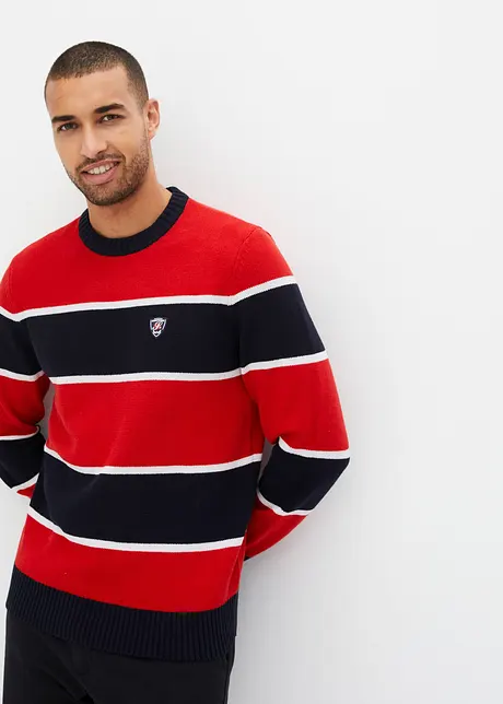 Maglione in color block con cotone riciclato, bonprix