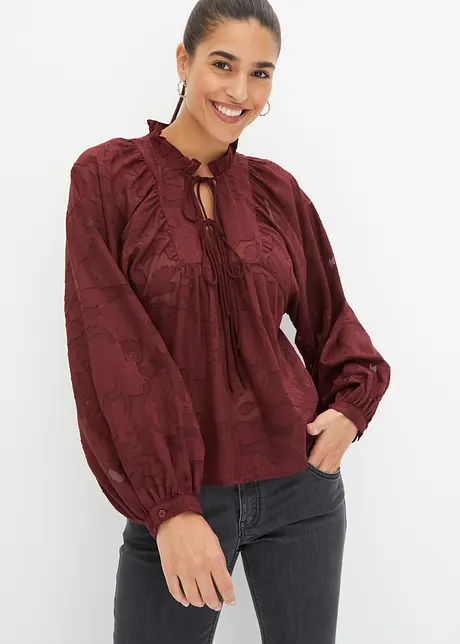 Blusa con maniche voluminose, bonprix