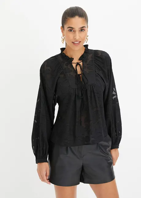 Blusa con maniche voluminose, bonprix