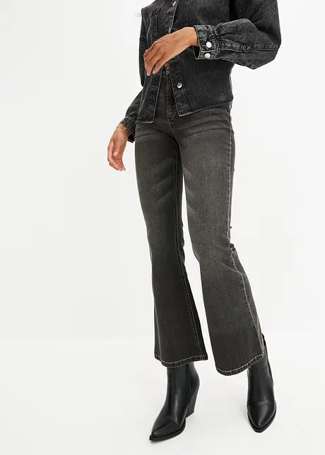 Jeans flared a vita alta, bonprix