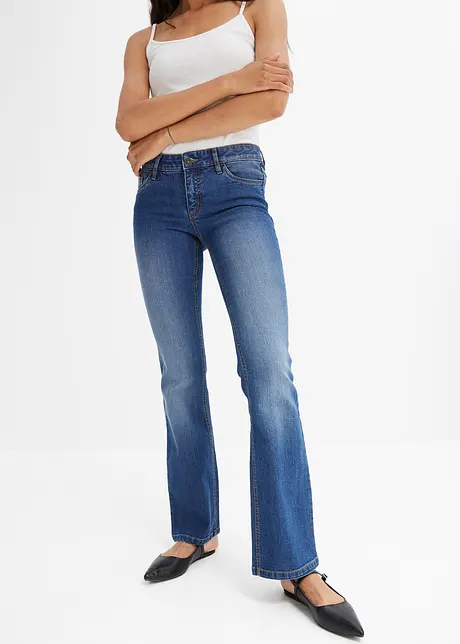 Jeans flared a vita bassa, bonprix