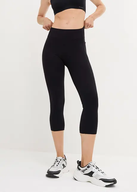 Leggings capri sportivi ultrasoft con tasche laterali, bonprix