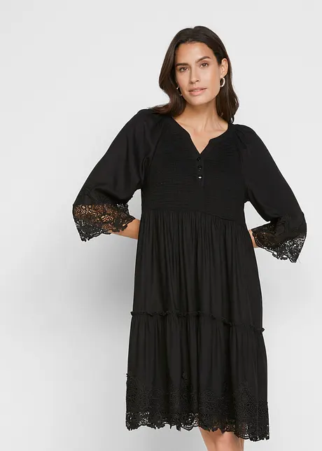 Abito chemisier con pizzo, bonprix