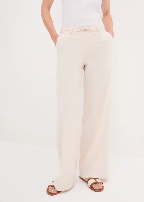 Pantaloni larghi con cintura decorativa, bonprix