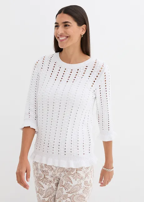 Maglione traforato, bonprix