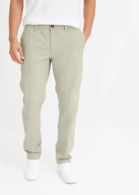 Pantaloni chino elasticizzati con cotone biologico relaxed fit, straight, bonprix