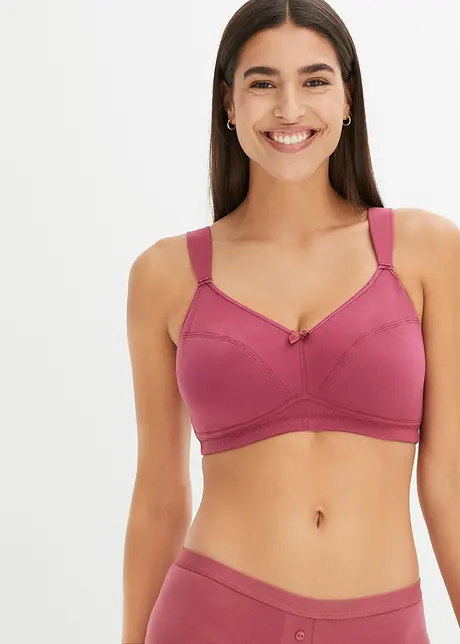 Reggiseno senza ferretto con cotone (pacco da 3), bonprix