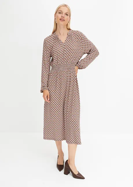 Abito midi fantasia, bonprix