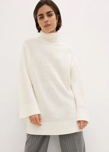 Maglione a collo alto oversize, bonprix