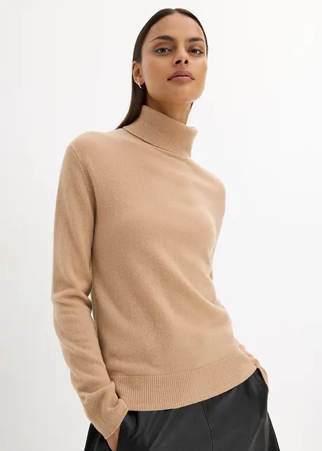 Maglione a collo alto in Good Cashmere Standard®, bonprix