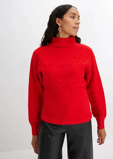 Maglione con trecce, bonprix