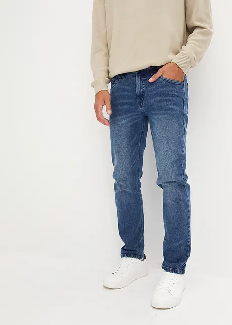 Jeans elasticizzati in denim robusto pregiato regular fit, straight, bonprix